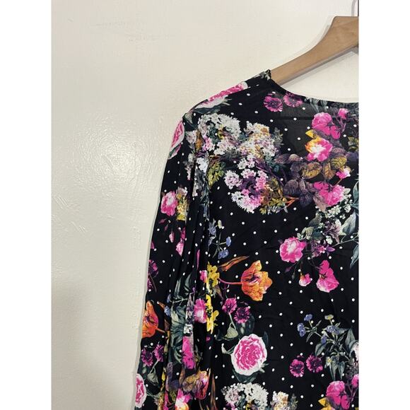 Romantic Whimsigoth Victorian Goth Kimono Dress 00 Floral Fairy Grunge Celestial - Picture 13 of 16